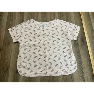 Porophrose Shirt, Women's Size Large, Pink Black, Bikes, Short Sleeve